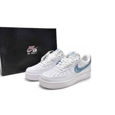  Perfectkicks  Air Force 1 Low '07 Essential White Worn Blue Paisley , DH4406-100 01