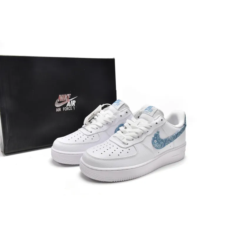  GET  Air Force 1 Low '07 Essential White Worn Blue Paisley , DH4406-100