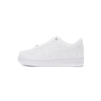 GET A Bathing Ape Bape Sta Low White 1H70-191-006 01