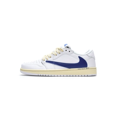  GET  Travis Scott x Air Jordan 1 Low White Blue  DH68369-186 01