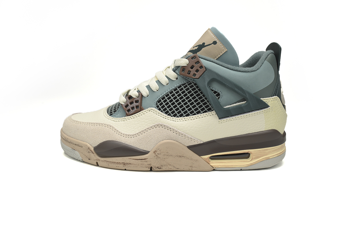  GET  KNCW KNCW x Air Jordan 4 Retro Blue Grey Brown