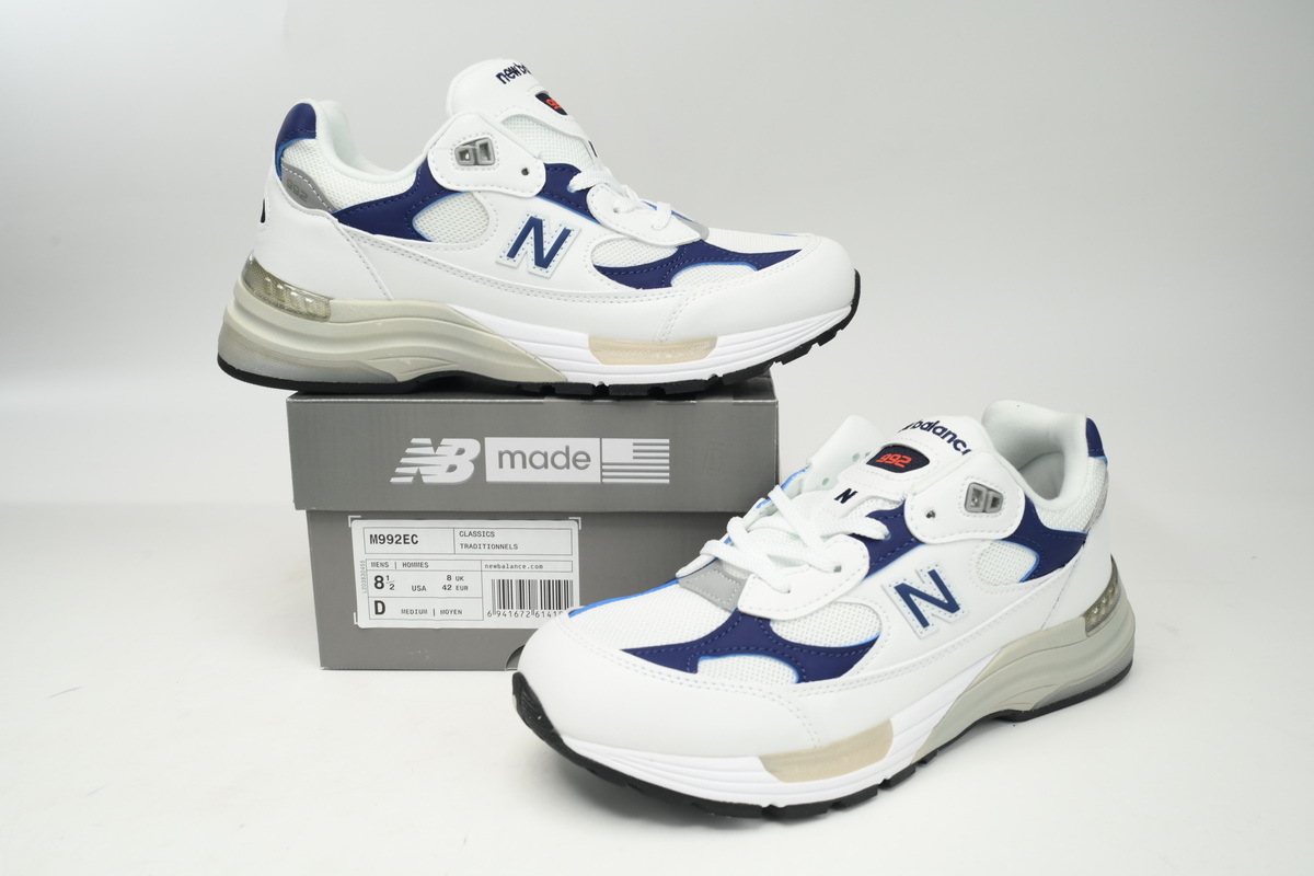  GET  New Balance 992 White Navy M992EC