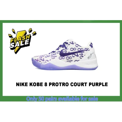 🌟Flash Sales🌟 Perfectkicks Kobe 8 Protro White Court Purple,FQ3549-100 01
