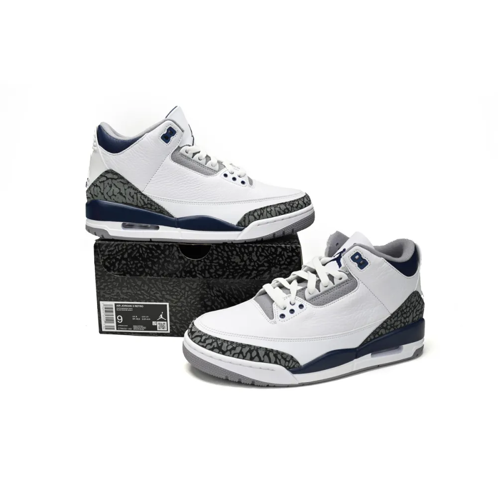  Perfectkicks Air Jordan 3 White Navy Cement,CT8532-140