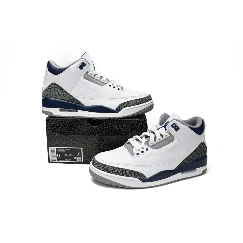  Perfectkicks Air Jordan 3 White Navy Cement,CT8532-140