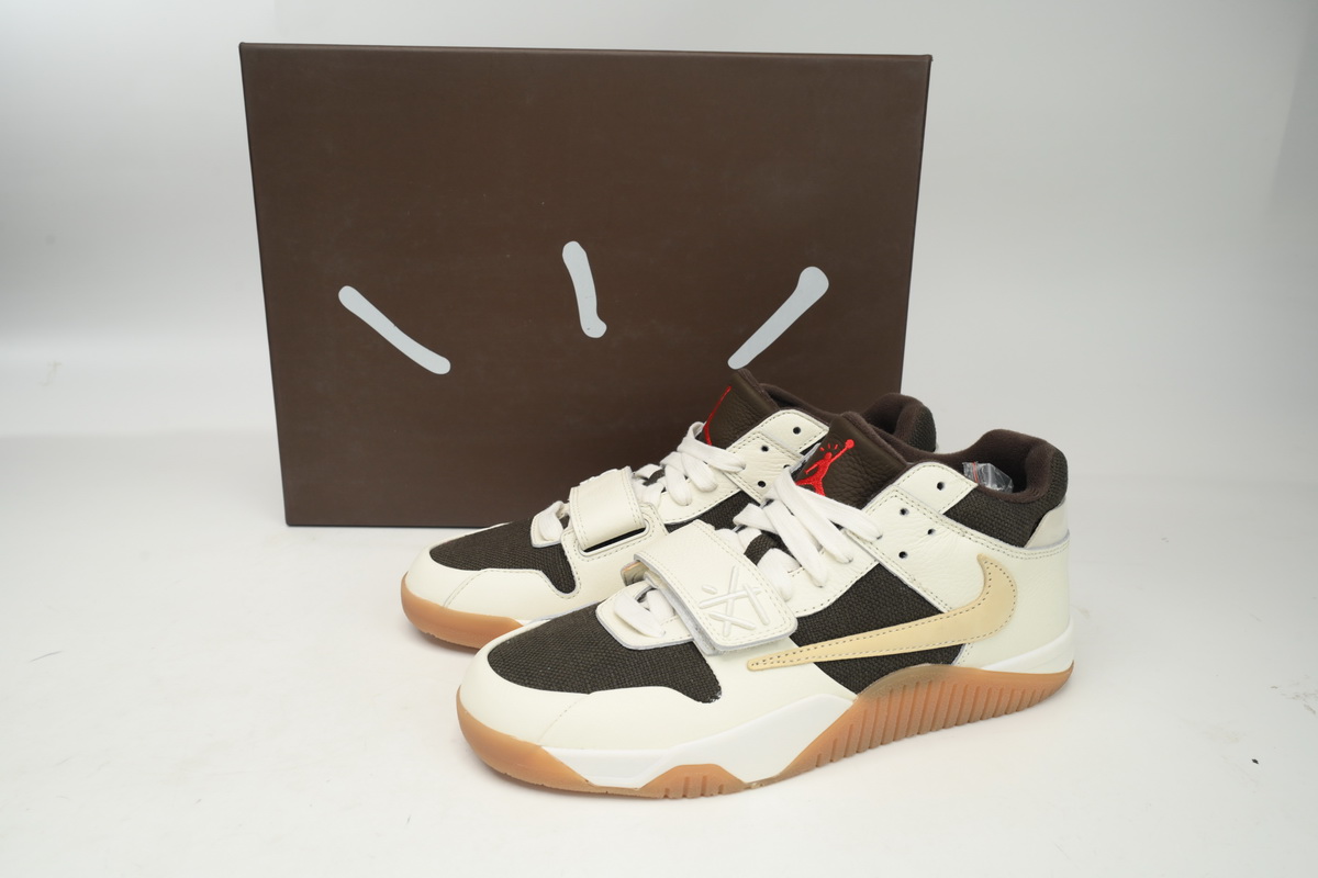  Get Travis Scott x Jordan Cut The Check Nice Kicks White Brown, FZ8117-100