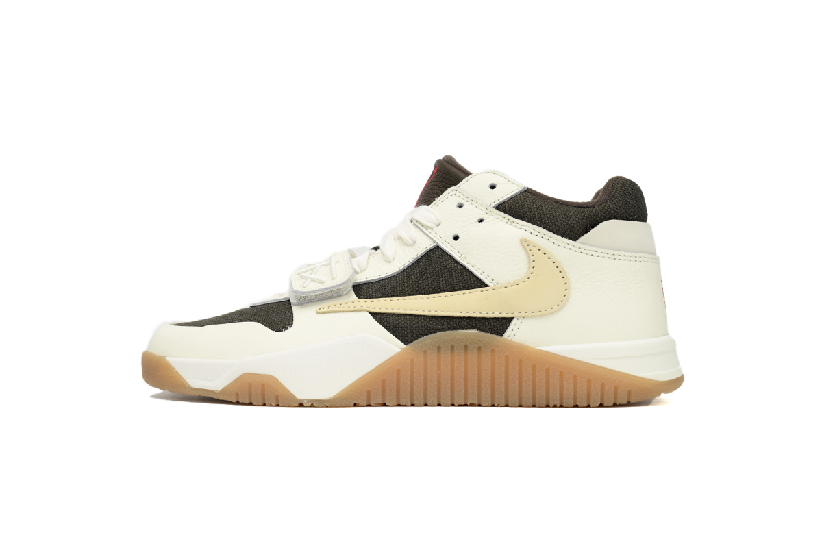  Get Travis Scott x Jordan Cut The Check Nice Kicks White Brown, FZ8117-100