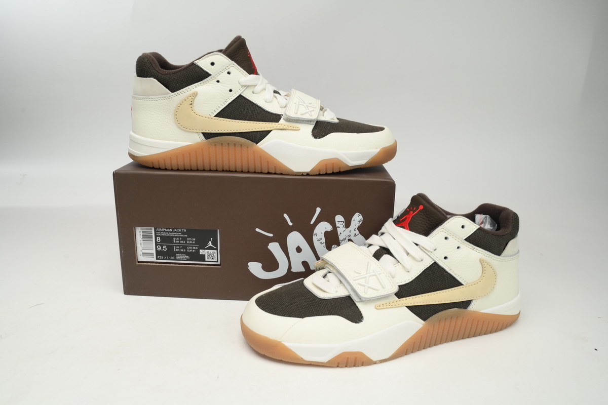  Get Travis Scott x Jordan Cut The Check Nice Kicks White Brown, FZ8117-100