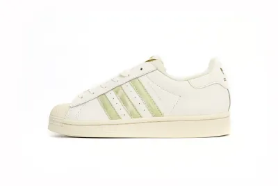 POP  Superstar Shoes White Black Gold Beige Green HQ666 01