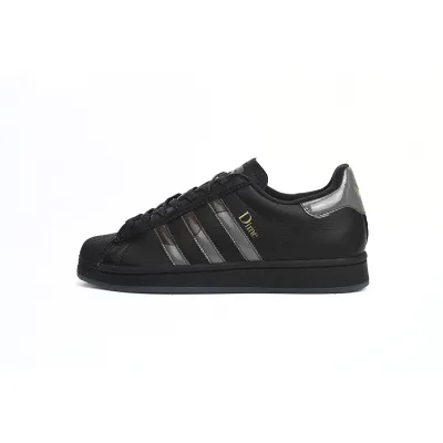 POP  Superstar Shoes White Black Gold Black FZ6003 01