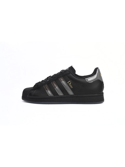 POP  Superstar Shoes White Black Gold Black FZ6003 01
