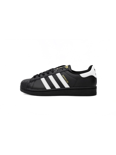 POP  Superstar Shoes White Black Gold Black Gold Label EG4959 01