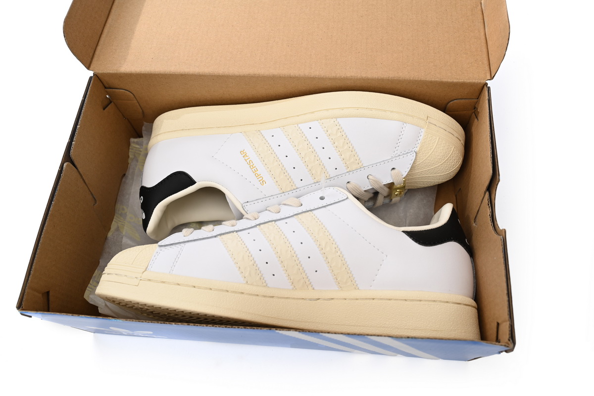 POP  Superstar Shoes White Black Rice ID4675 