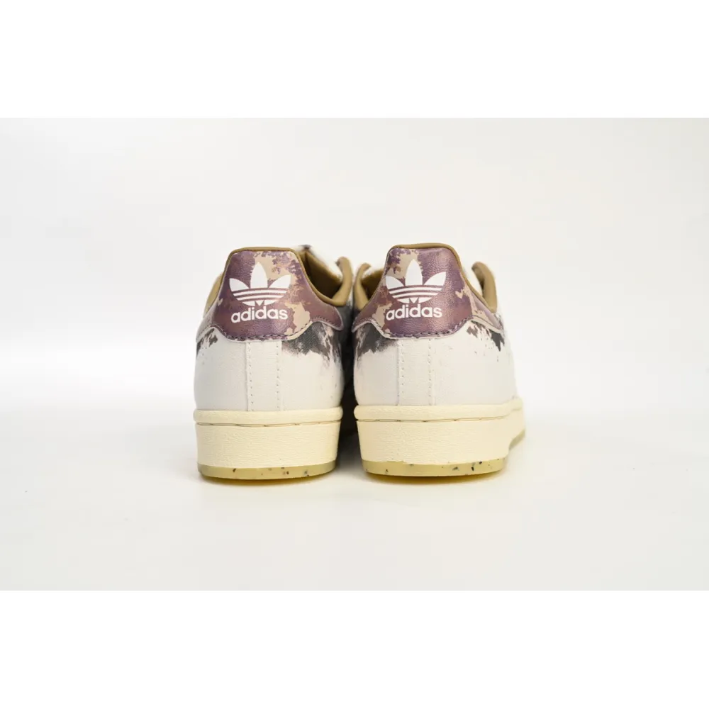 GET Superstar Shoes White Black White Brown IG5976