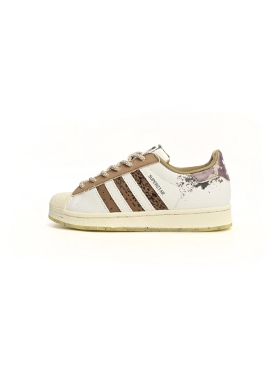 POP  Superstar Shoes White Black White Brown IG5976 01