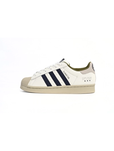 POP  Superstar Shoes White Grey Blue IG3852 01