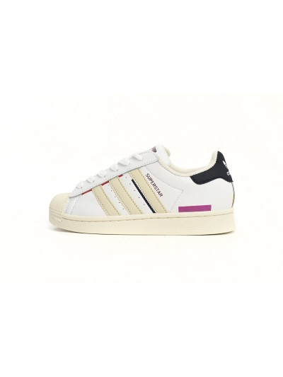 POP  Superstar Shoes White New Cherry Blossom Gradient Black White Red HQ6626  01