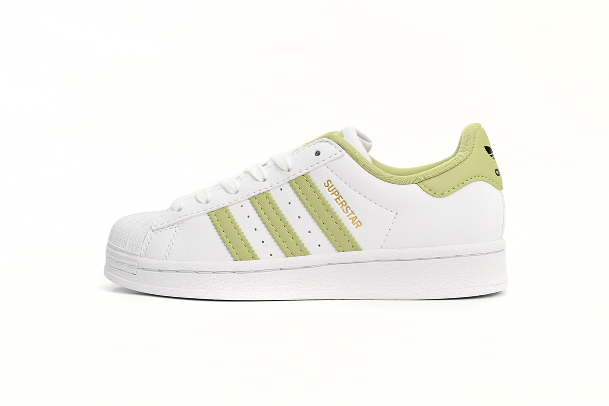 POP  Superstar Shoes White New Cherry Blossom White Green GY5986