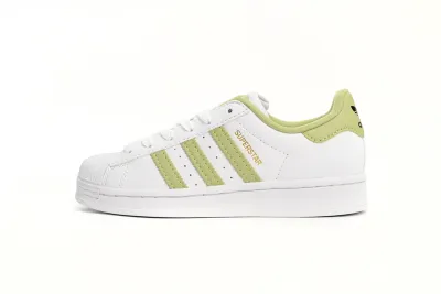 POP  Superstar Shoes White New Cherry Blossom White Green GY5986 01