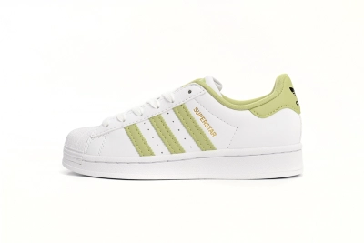 POP  Superstar Shoes White New Cherry Blossom White Green GY5986 01