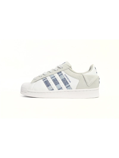 POP  Superstar Shoes White New Cherry Denim Blue IG3005 01
