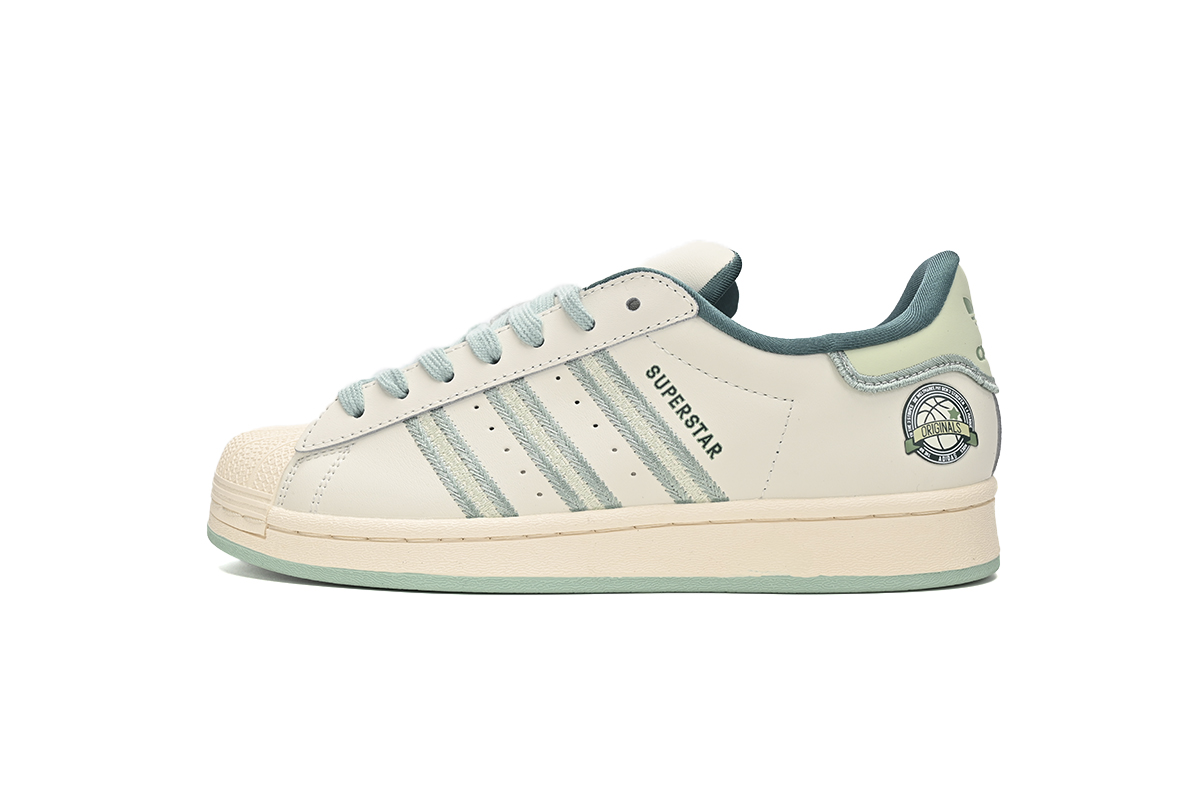 POP  Superstar Shoes White New Cherry White Green TE5532