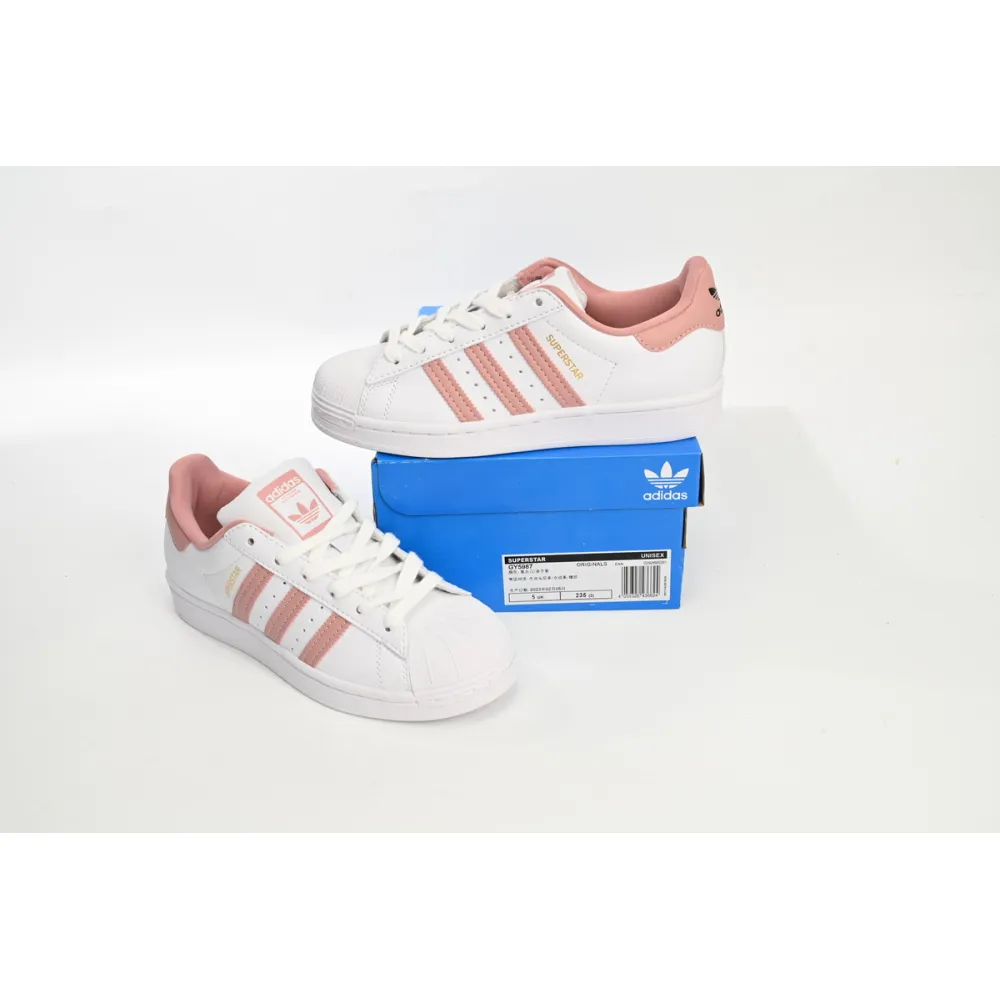 GET Superstar Shoes White New Pink White GY5987