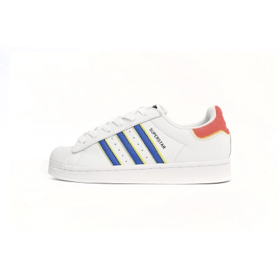GET Superstar Shoes White New White Blue HQ1939 01