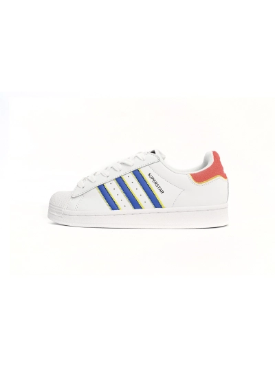 POP  Superstar Shoes White New White Blue HQ1939 01
