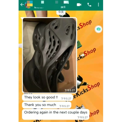  【Buy 1 Pair Perfectkicks Get 2nd For $9.9】Yeezy Foam Runner Onyx, HP8739 02