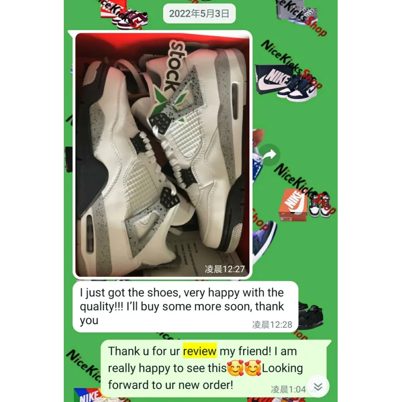  Perfectkicks Jordan 4 Retro White Cement,840606-192