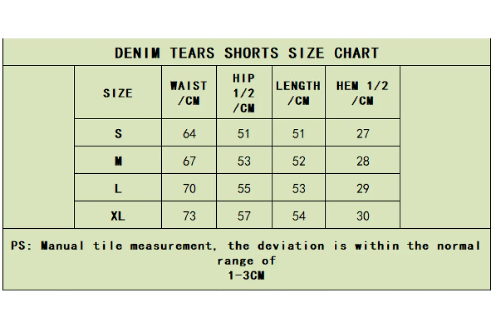  Denim Tears pants Black White Short Pants