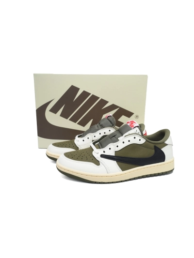 PKGoden  Travis Scott x Air Jordan 1 Low OG SP Medium Olive  DM7866-200 02