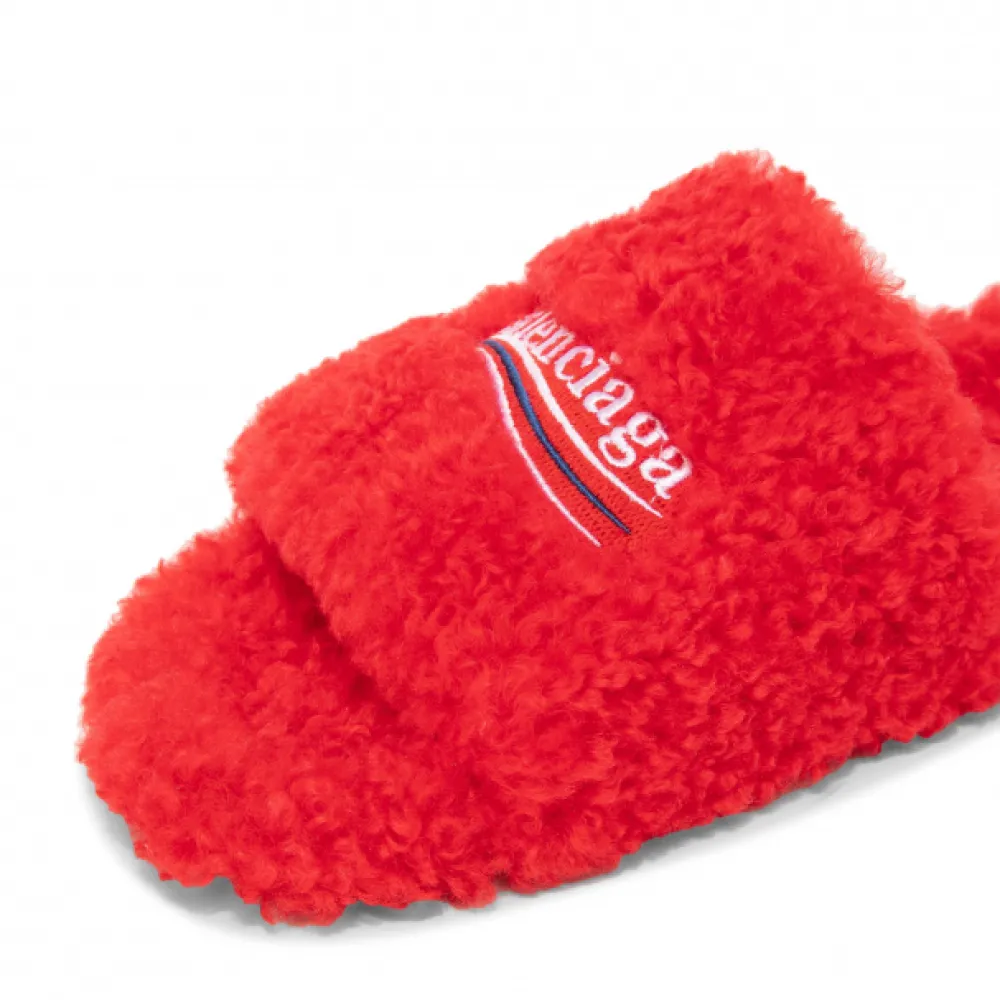 Balenciaga Faux fur mules