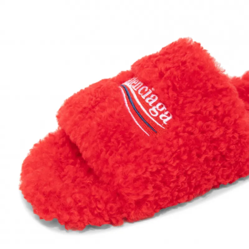 Balenciaga Faux fur mules