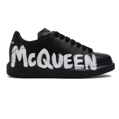 Get Alexander McQueen Graffiti Black White , 698614 WIBNM 1070 02