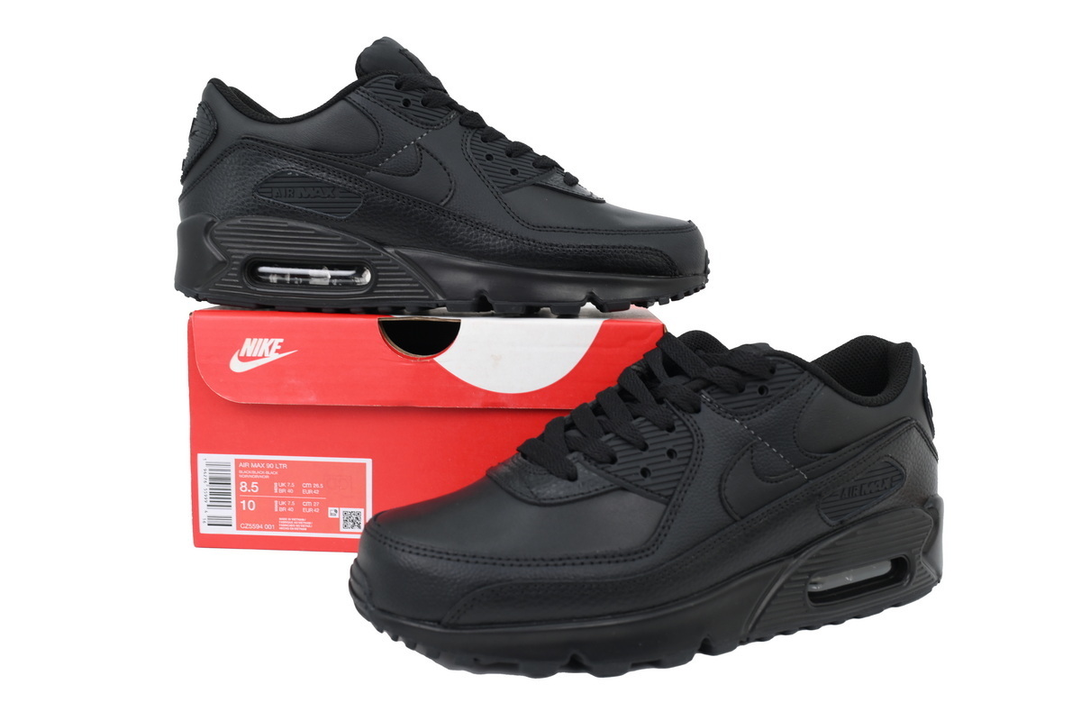 Air Max 90 Leather 'Triple Black' CZ5594-001