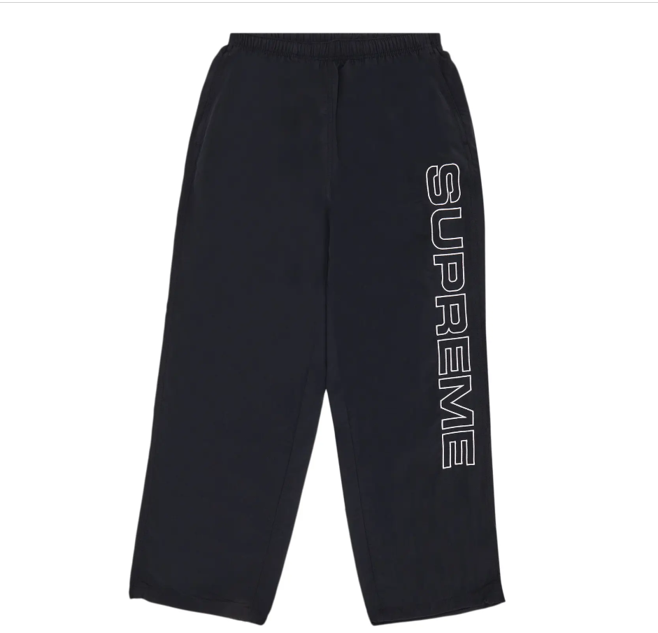 Supreme Spellout Embroidered Track Pant Black