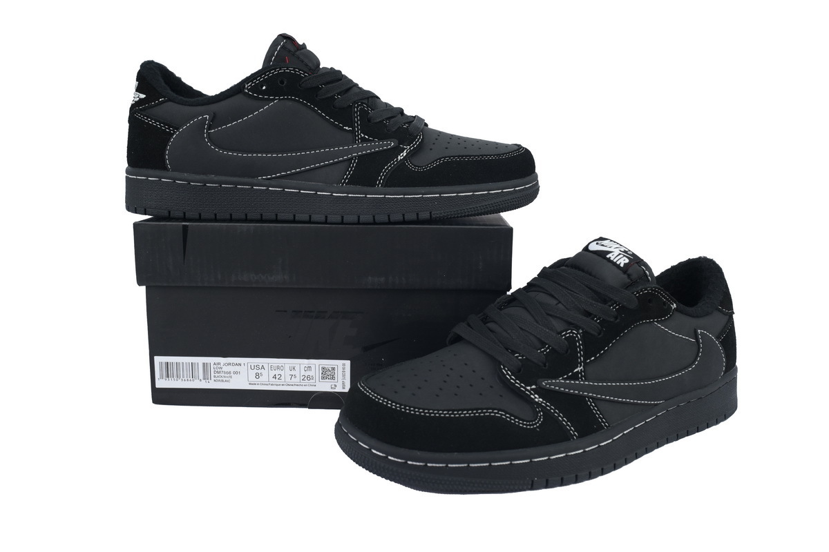 GET Travis Scott x Air Jordan 1 Low Black Phantom,DM7866-001 