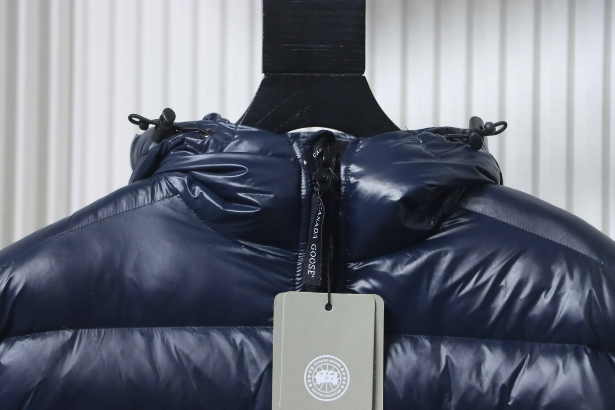 Canada goose Puff plaid down jacket White / Dark blue / Black