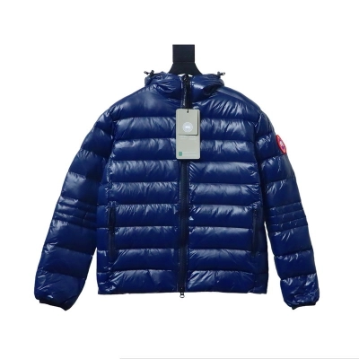 Canada goose Puff plaid down jacket White / Dark blue / Black 02