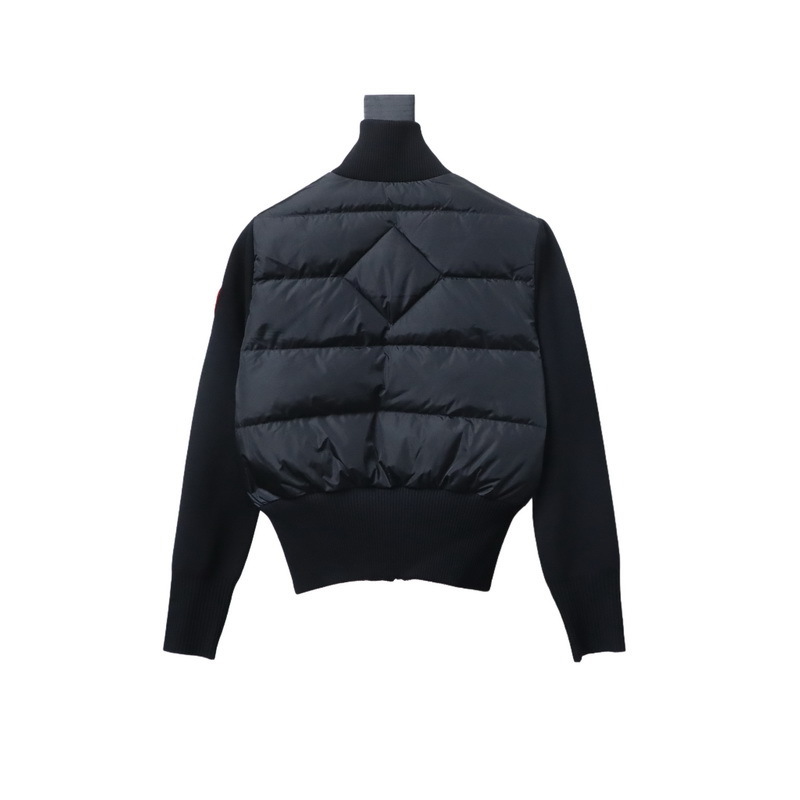 Canada goose stand collar knitted jacket White / Black