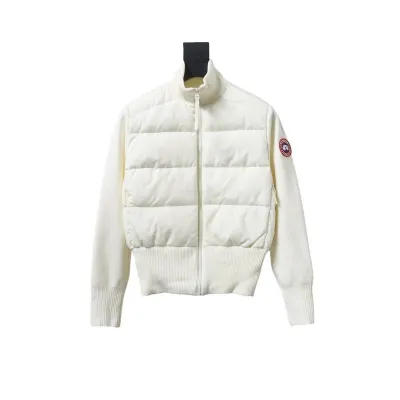 Canada goose stand collar knitted jacket White / Black 01