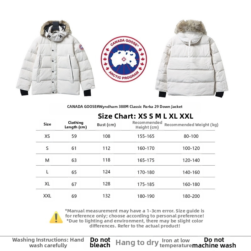 Canada goose S388M Classic Parker Down Jacket 29 White/Black/Gray/Dark blue