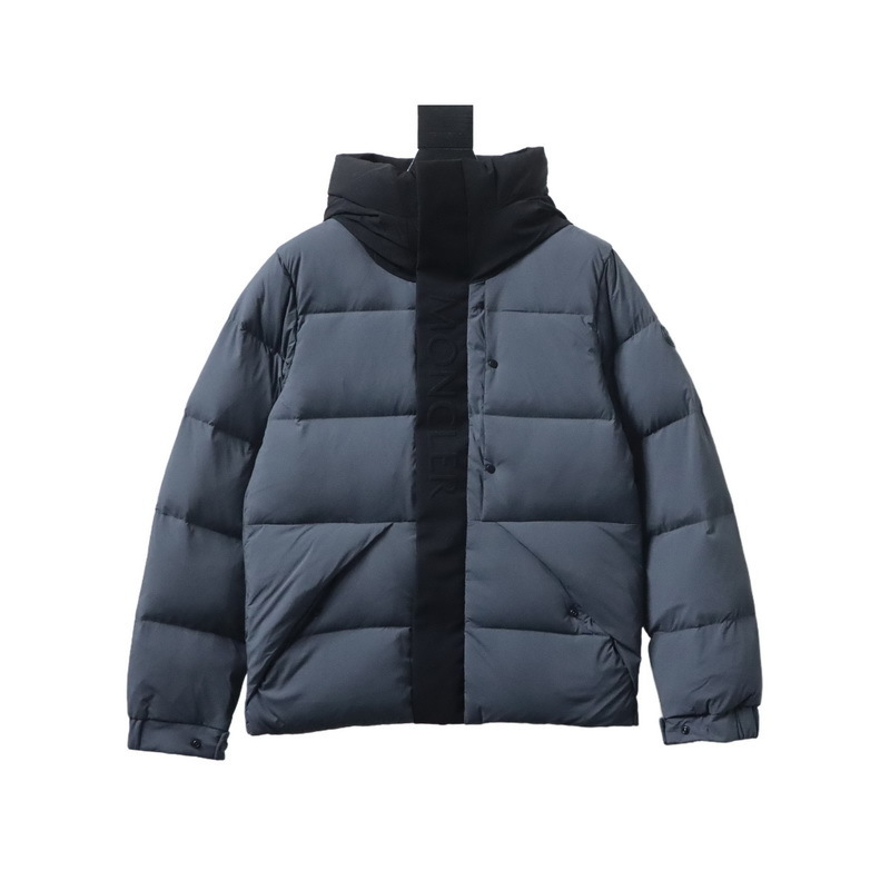 Moncler Black Warrior short down jacket Black Label Black gray/All black