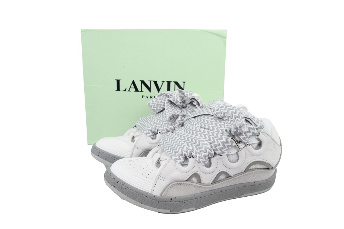 Perfectkicks Lanvin Leather Curb White gray