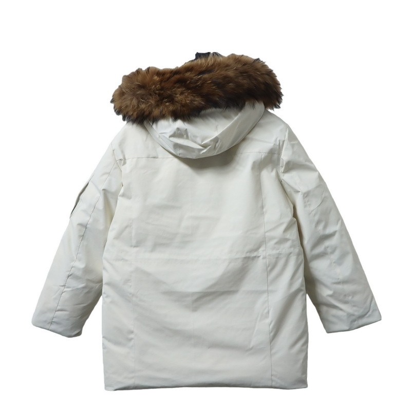 MLB down-filled workwear with large fur collar 2nd White/Black/Gray/Dark blue