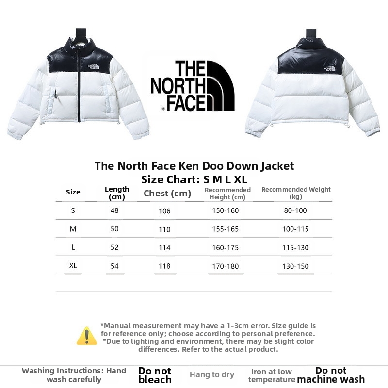 The North Face Kendall Jenner short down jacket White/Black/Red/Brown