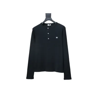 Celine CE Three-button half-open collar long-sleeved T-shirt P190 01