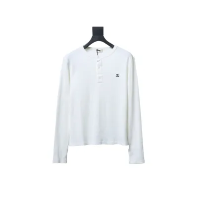 Celine CE Three-button half-open collar long-sleeved T-shirt P190 02